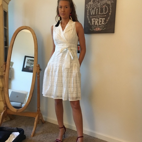 White Tommy Hilfiger Dress with Pockets - Picture 2 of 7